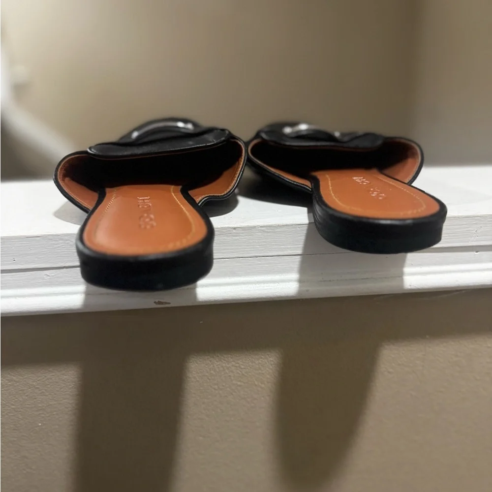 Coach Shea Black Leather Women's Slide